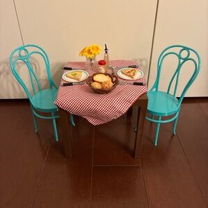 18” doll dining set with furniture and accessories